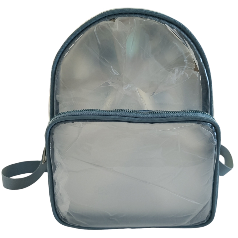 Under One Sky Clear Backpack Blue Trim
